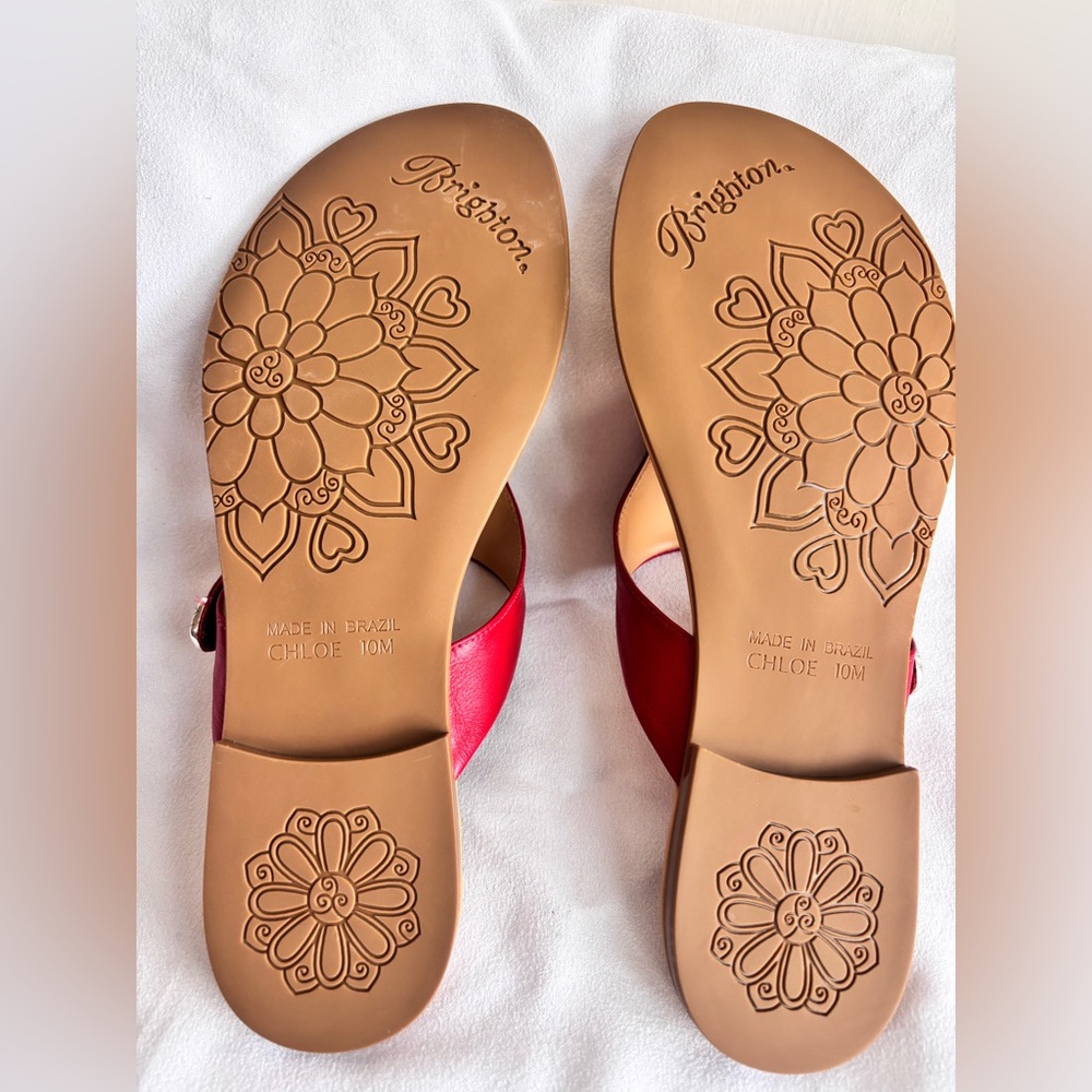Brighton Chloe Candy Apple Sandals Size 10 - Picture 3 of 6